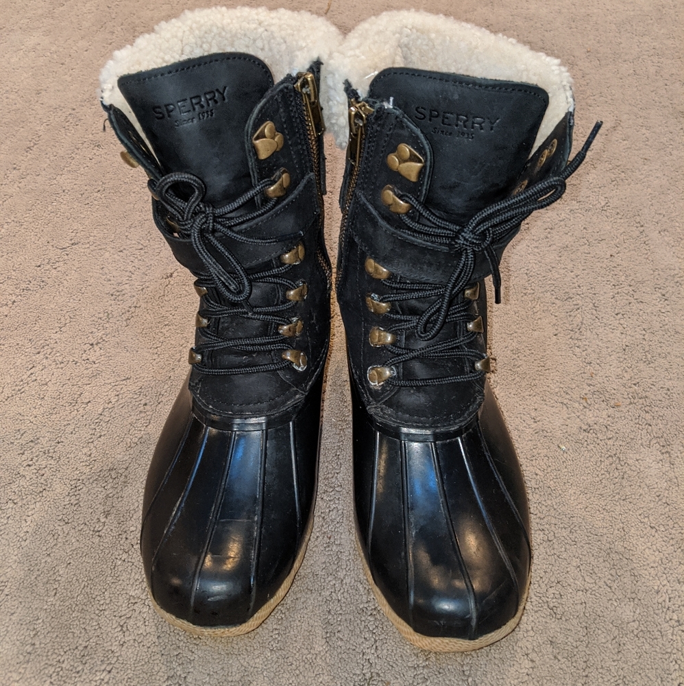 Sperry duck boots J Crew
